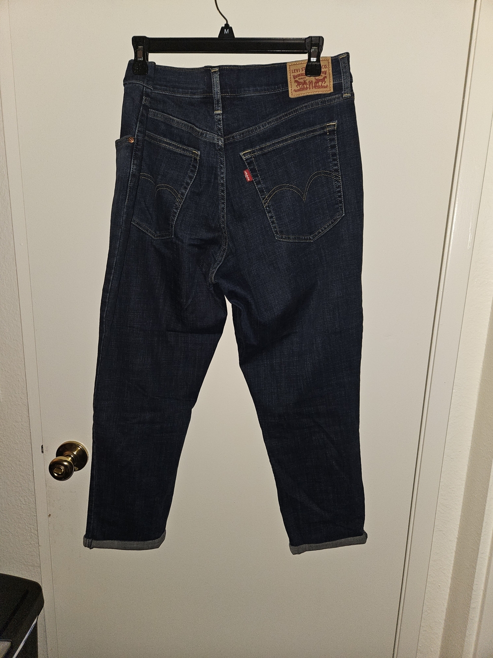 Levi's Women's Boyfriend Jeans in Dark Blue Denim